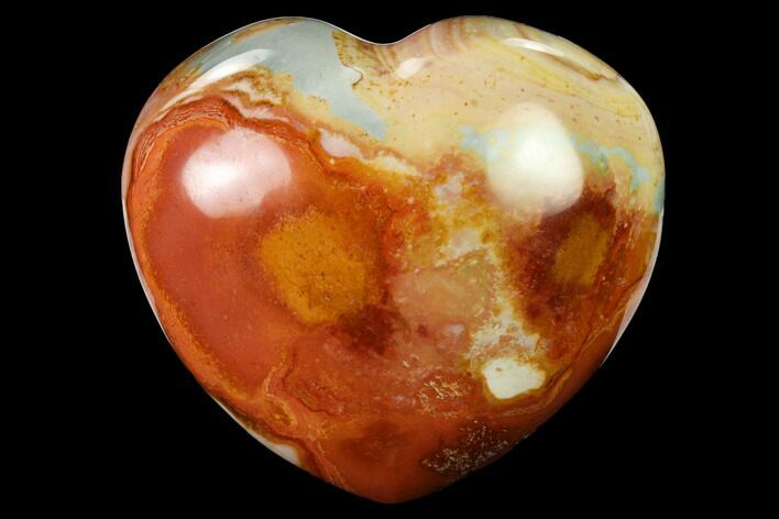 Wide, Polychrome Jasper Heart - Madagascar #167330